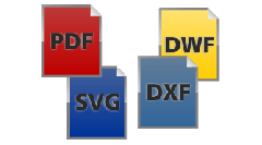 CorelCAD supports leading formats, including PDF, SVG, and DWF