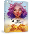 Painter Essentials 6 icon, a manga drawing of a woman surrounded in butterflies